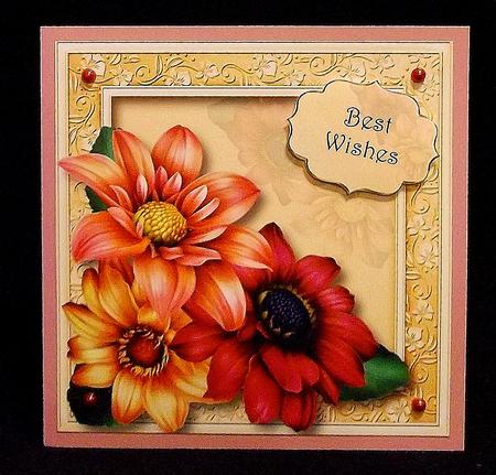 Beautiful Dahlia Blooms 8x8 Quick Topper by Allen Bowen