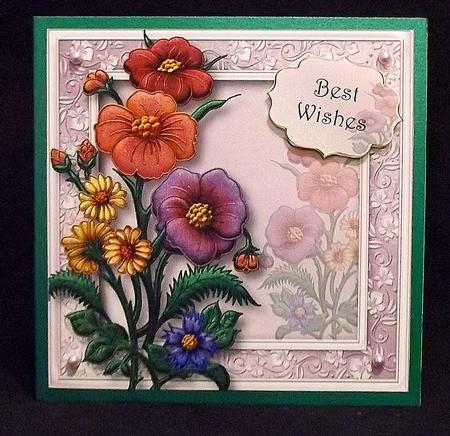 Beautiful Enamel Flowers 8x8 Quick Topper by Allen Bowen
