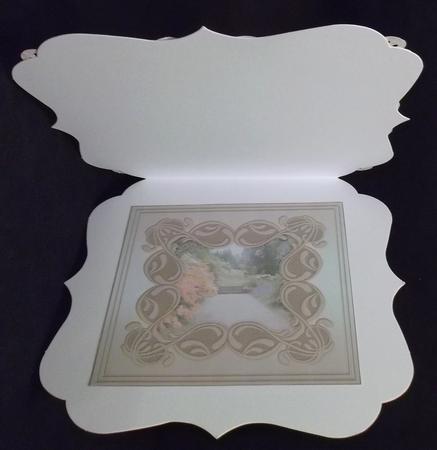 Summer Garden in a Fancy Frame Matching 8x8 Insert Plate by Allen Bowen
