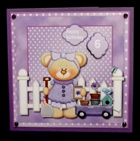 Birthday Girl Garden Teddie by Allen Bowen