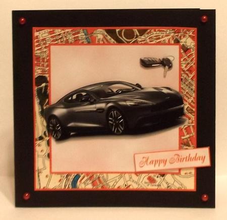 Aston Martin Birthday Card for 8x8 by Allen Bowen