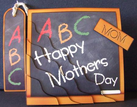 Mothers Day Blackboard Quick Card Wavy Corner Side Stacker by Allison Finegan