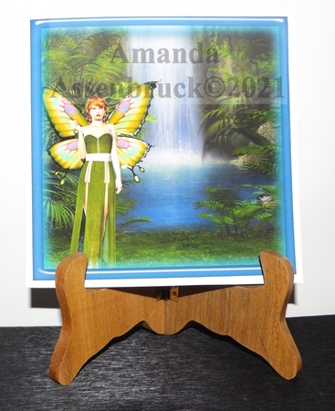 Green Fairy and Waterfall 5x5 inch Kit  by Amanda Assenbruck
