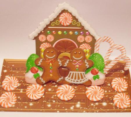 Gingerbread Christmas Easel Card by Amanda Dyson