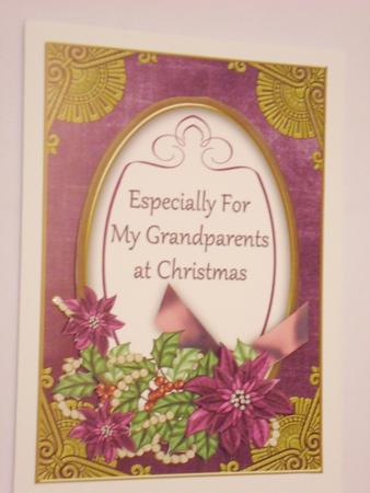 Purple Poinsettia Grandparents Christmas 7x5 Step by Step by Amanda Dyson