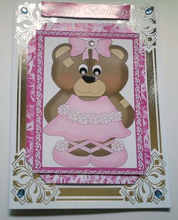 Pink Ballerina Bear + Frame by Amanda Jackson