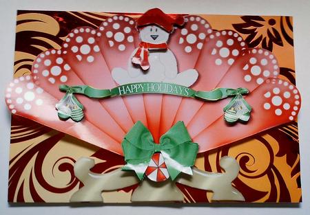 Christmas Bear Fan & Stand by Amanda Jackson