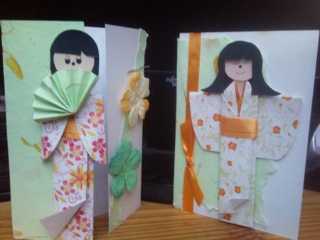 Kimono Paper Folded Doll Twice as Nice 2 by Amanda Seadon