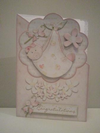Congratulations New Baby Girl Over the Edge by Amanda Courtney-Harding