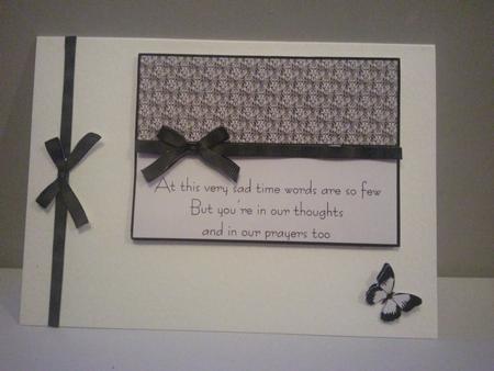 Elegant Monotone Sympathy Card by Amanda Courtney-Harding