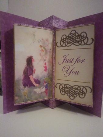 Lavender Fairy Just for You Double Fold 3D Card Minikit by Amanda Courtney-Harding