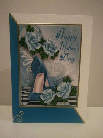 Pretty Blue Shoes with Blue Roses Mothers Day by Amanda Courtney-Harding