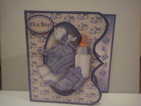 Little Baby Boy Offset Bracket Card Mini Kit by Amanda Courtney-Harding