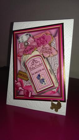 New Baby Girl Baby Powder 7x5in Decoupage Step-by-step by Amandah Allen