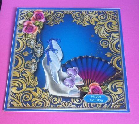 Enchanted Fan Shoes 8x8 Card Topper 2 by Sam Turner