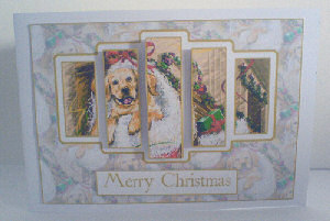 Brand New Christmas Puppy in a Stocking Panel Card Kit by Ammie Sanders