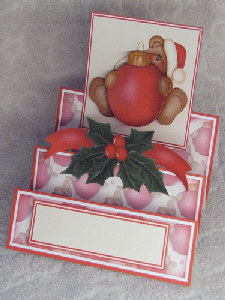 Cute Christmas Teddy with Baubler Stair Stepper Kit by Ammie Sanders