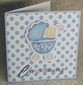Baby Girl 5x5 Christening Card Kit by Ammie Sanders