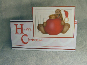 Christmas Teddy with a Bauble Over the Edge Kit (happy Christmas) by Ammie Sanders