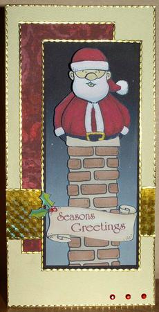 Santa Doodles Stuck in the Chimney by Amy Gould