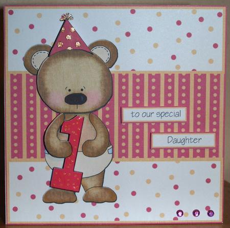 First Birthday Quick Card Girl by Amy Gould
