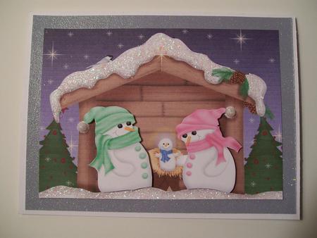 Snowman Nativity by Andrea Beaudoin