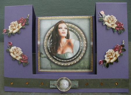 Art Deco Pearl Cameo 8x8 (green) by Andrea Chapman