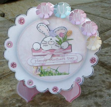 Bunny in Pot Mothers Day Plate by Andrea Chapman