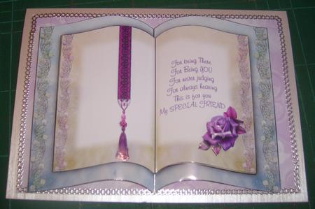 For My Special Friend - Booksheet with Decoupage by Andrea Chapman