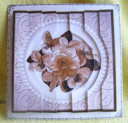 Flowers & Pearls Circular Side Stacker by Andrea Chapman
