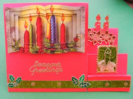 Christmas Candles Tunnel Book Sheet by Andrea Chapman