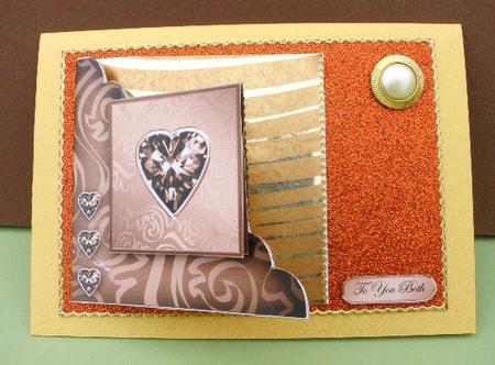 Elegant Flourish Cut and Fold Corner Card by Andrea Chapman