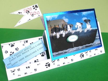 The Good Ship Rescue-pup Puppy Dog Pyramid Card by Andrea Chapman