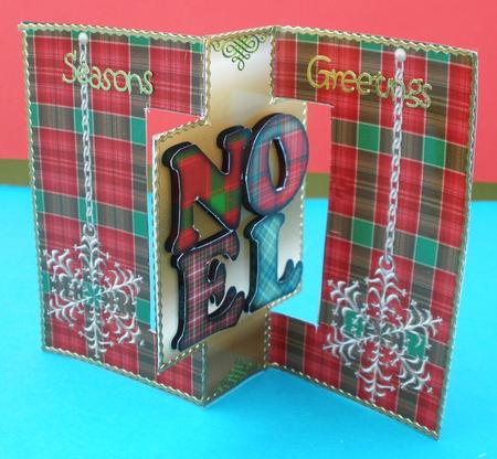 Tartan Noel Swing Card by Andrea Chapman