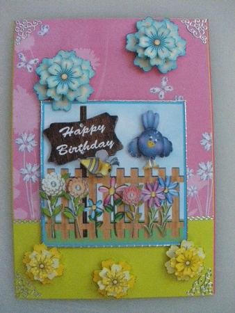 Bird on Fence Birthday or Any Occasion by Andrea Chapman