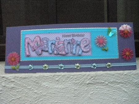 Large Dl Birthday Marianne Butterflies Card & 3D Decoupage by Andrea Chapman