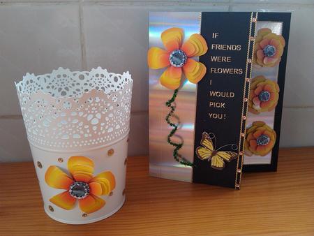 Flower Shaped Stacker - Buttercup Yellow by Andrea Chapman