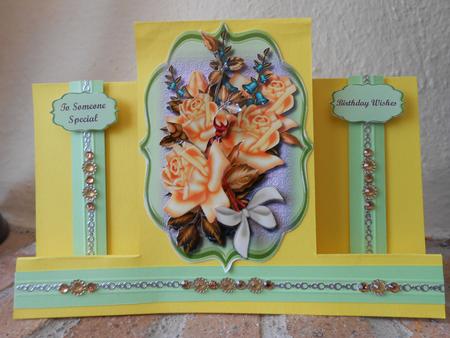 Lovely Bracket with Yellow Roses  by Andrea Chapman