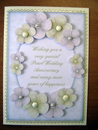 Gorgeous Pearl Wedding Anniversary Card Kit by Andrea Maloney