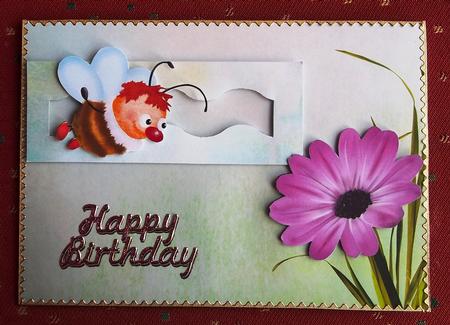 Bumble Penny Slider Card by Andrea Maloney