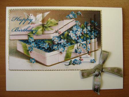Box of Forget Me Nots - Side Pyramid Panel by Andrea Maloney