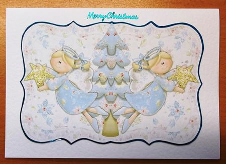 My Angel and Star Quick Cut and Fold Bracket Shaped Card by Andrea Maloney