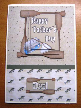 Father's Day Fishing Pyramid Card by Andrea Maloney