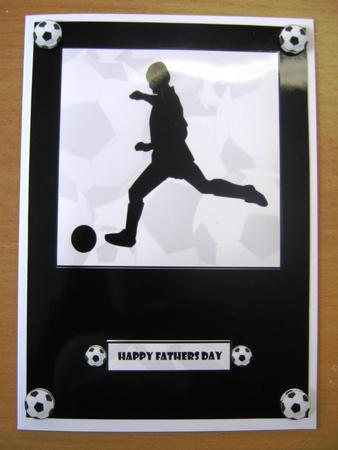 Football Silhouette Card Front by Andrea Maloney