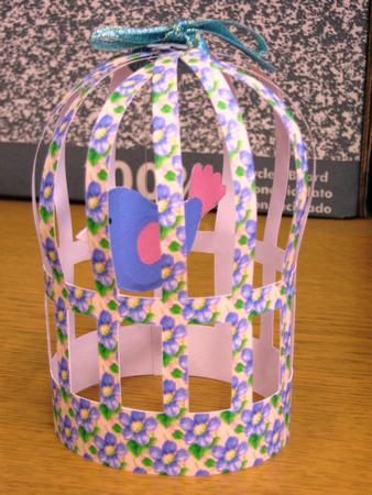 Birdcage Little Violets by Andrea Maloney