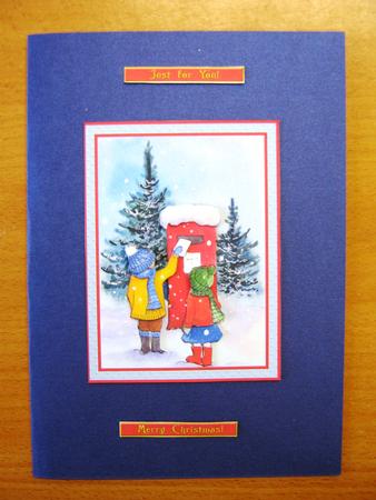 Posting the Christmas Cards Card Front with Step by Step by Andrea Maloney