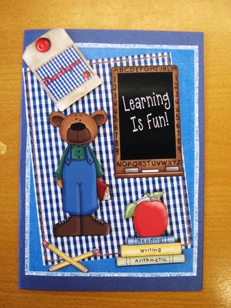 Thankyou Card for Male Teacher Sweet Male Bear by Andrea Maloney