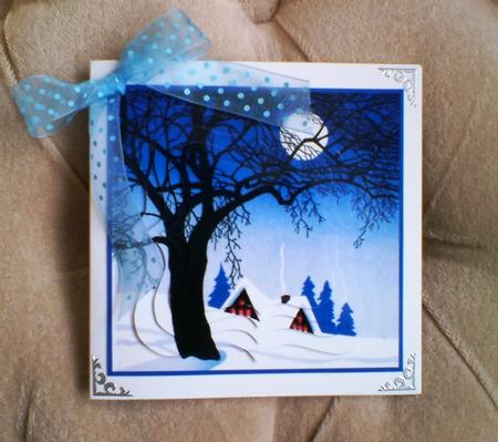 Wintery Blue Pyramage by Andrea Maloney