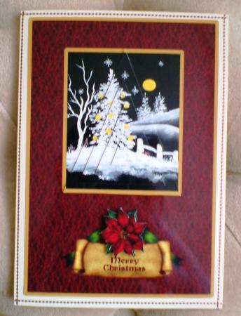 Black & White Christmas Tree - Triangle Pyramid by Andrea Maloney