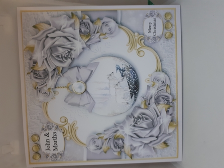 Rose and Bauble Christmas and Birthday 8 by Andrea McGill